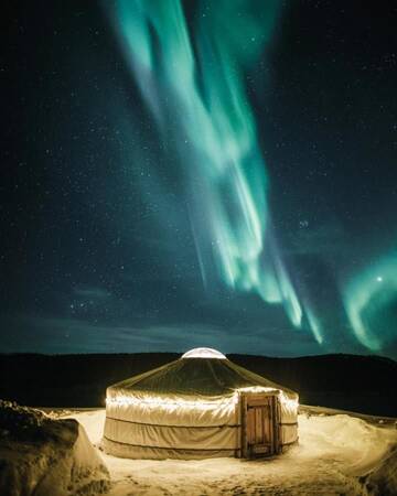 Фотографии Люкс-шатры Yurt with a river view г. Tapio (Финляндия) №1 Фото Люкс-шатры Yurt with a river view г. Tapio 1